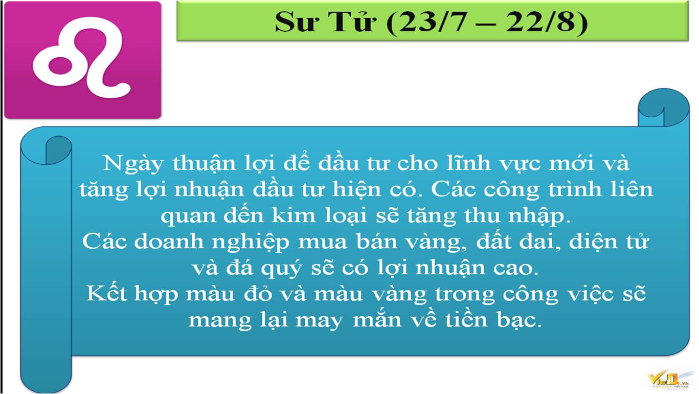 Cung hoàng đạo Sư Tử ngày 8.7.2014