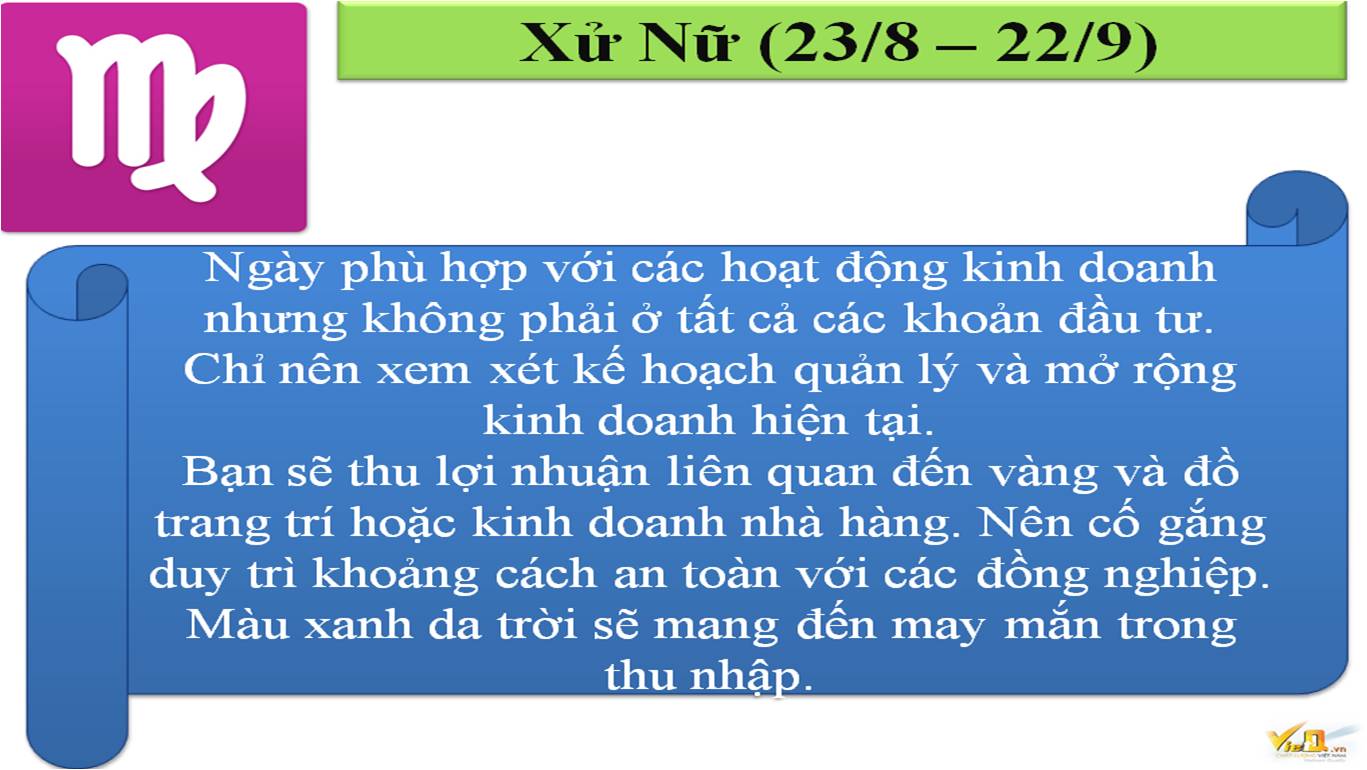 Cung hoàng đạo Xử Nữ ngày 8.7.2014