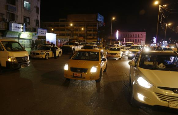Đường phố Baghdad ban đêm khi chưa xảy ra các vụ đánh bom ở Iraq