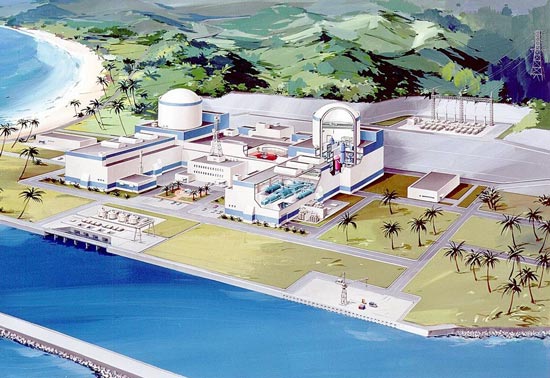 Hình ảnh mô hình nhà máy điện hạt nhân Ninh Thuận 1 