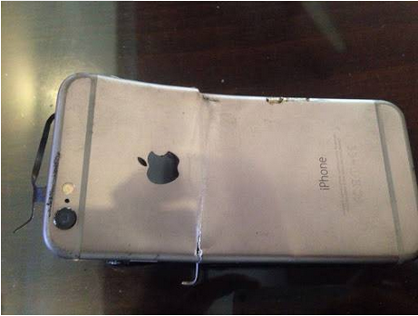 Tai nạn khi dùng iPhone khiến điện thoại phát nổ và bị biến dạng