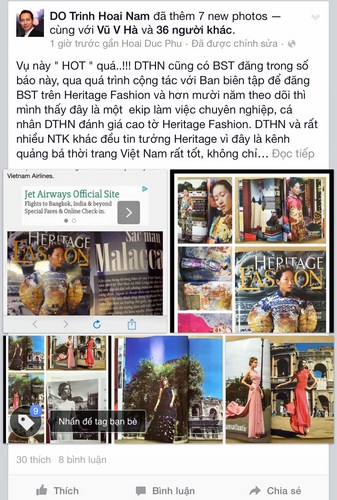 NTK Đỗ Trịnh Hoài Nam lên tiếng về về nghi án ‘đạo mẫu’ trên Heritage Fashion