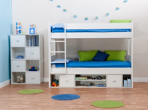 Giường tầng là giải pháp tối ưu cho phòng nhỏ của bé. Ảnh minh họa