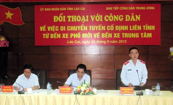 Buổi đối thoại của UBND tỉnh Lào Cai với doanh nghiệp vận tải hôm 26/9