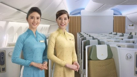 Đồng phục mới của Vietnam Airlines lấy ý tưởng từ hình tượng hoa sen và hình triện chữ Vạn