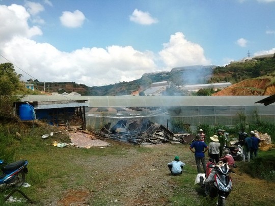 Hiện trường vụ cháy nhà anh Nguyễn Bảo tại Đà Lạt