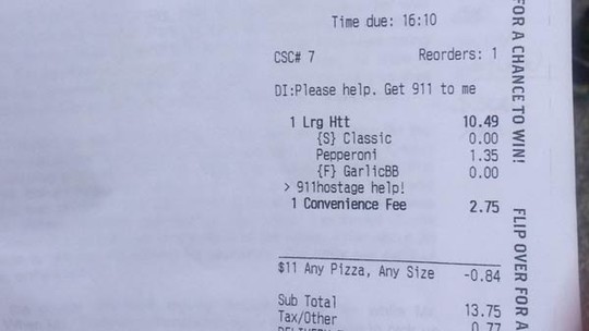 Nhờ chiếc hóa đơn Pizza, mẹ con cô Cheryl Treadway đã được giải thoát