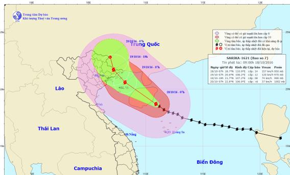 Tin bão số 7: Tin tức mới nhất về cơn bão số 7 Sarika