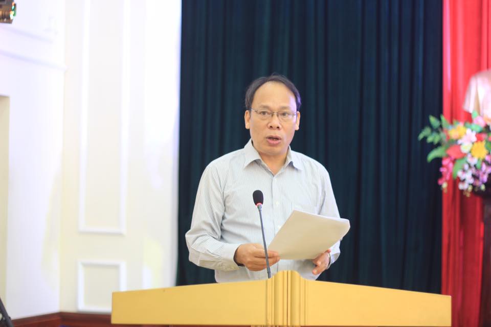 Ông Nguyễn Trọng Thái - Chánh văn phòng Ủy ban ATGTQG phát biểu tại buổi họp báo.