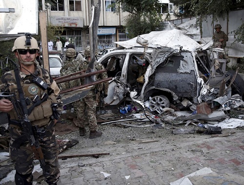 Hiện trường một vụ đánh bom ở Afghanistan