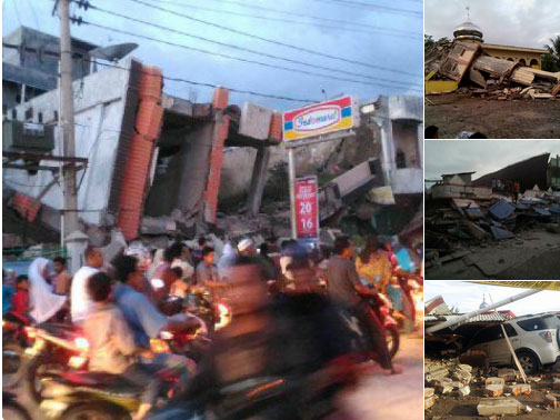  Hình ảnh nhà sập do động đất được chia sẻ trên mạng xã hội