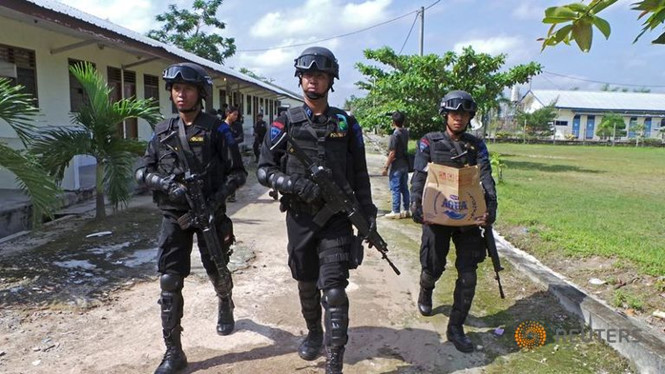 Khủng bố IS: Cảnh sát chống khủng bố của Indonesia. 