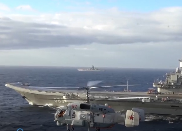  Chiến sự Syria: Tàu sân bay Đô đốc Kuznetsov cùng dàn khí tài quân sự ''khủng'' của Nga ra ngoài khơi Syria tiêu diệt IS.