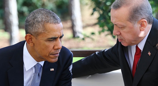 Khủng bố IS:  Tổng thống Mỹ Barack Obama (trái) và Tổng thống Thổ Nhĩ Kỳ Tayyip Erdogan trong một cuộc gặp. Ảnh: Gettyimages