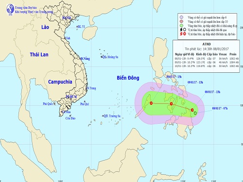 Dự báo thời tiết: Xuất hiện áp thấp nhiệt đới gần biển Đông