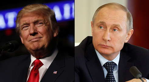  Tổng thống đắc cử Mỹ Donald Trump (trái) và Tổng thống Nga Putin.