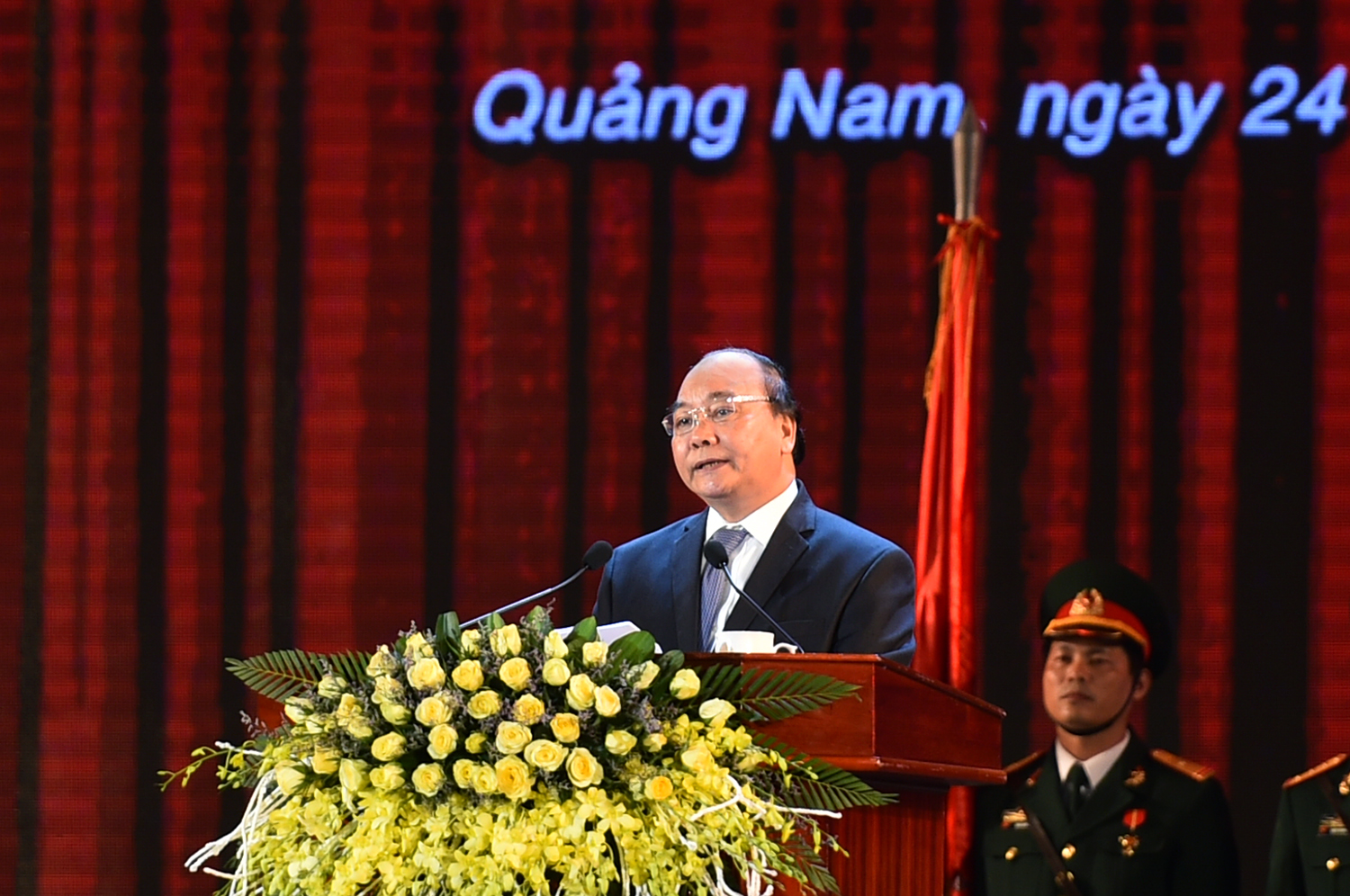  Thủ tướng Nguyễn Xuân Phúc cho rằng, sau 20 năm tái lập tỉnh, Quảng Nam đã đạt được những thành quả phát triển vượt bậc. Ảnh: VGP