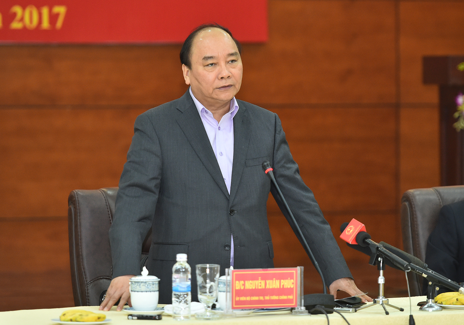  Thủ tướng phát biểu tại buổi làm việc với lãnh đạo chủ chốt tỉnh Lào Cai. Ảnh: VGP