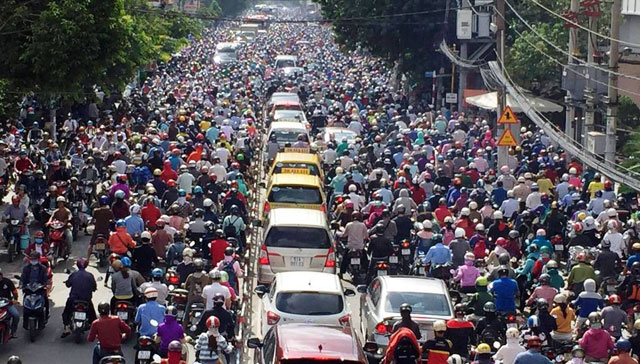  Tình trạng ùn tắc giao thông ở TP. Hồ Chí Minh diễn ra thường xuyên. Ảnh minh họa