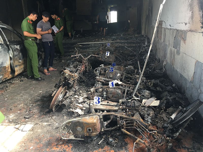  Hiện trường vụ cháy khách sạn ở Bình Thuận. Ảnh: Vietnamnet