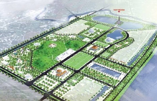  Phối cảnh địa điểm x&acirc;y dựng Th&aacute;p Th&aacute;i B&igrave;nh