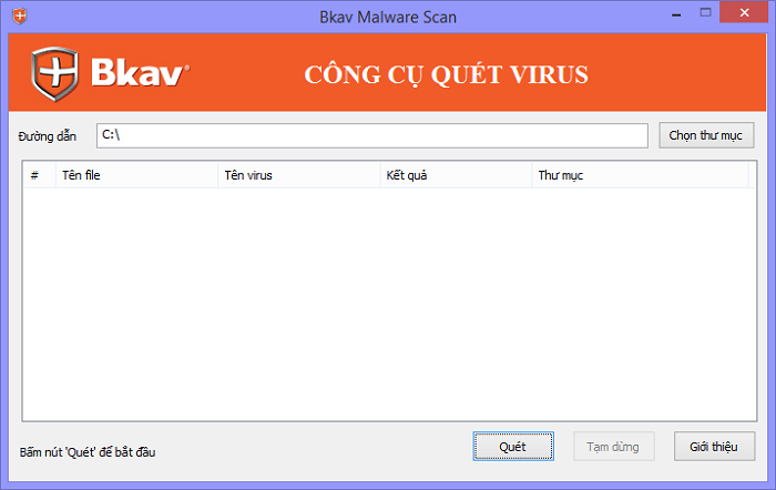  Giao diện công cụ miễn phí kiểm tra Wanna Cry của Bkav