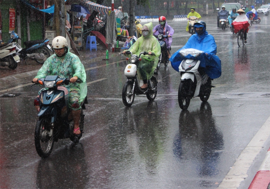  Dự báo thời tiết hôm nay Hà Nội có mưa vừa mưa to. Ảnh minh họa