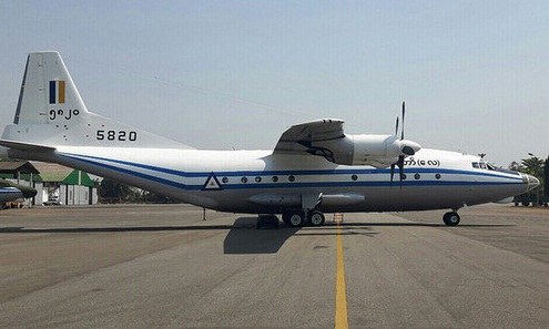 Chiếc Y-8F-200 số hiệu 5820 của Myanmar trước khi gặp tai nạn. Ảnh: Irrawaddy. 