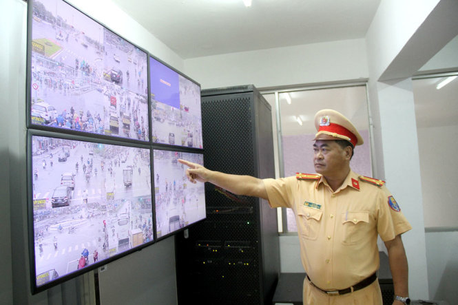  Hệ thống camera phục vụ việc xử lý các phương tiện vi phạm giao thông ở Đà Nẵng. Ảnh: Tuổi trẻ