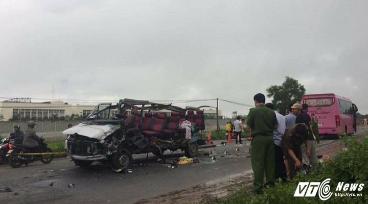 Hiện trường thảm khốc của vụ tai nạn khiến 6 người chết ở Tây Ninh. AnhrL VTC News