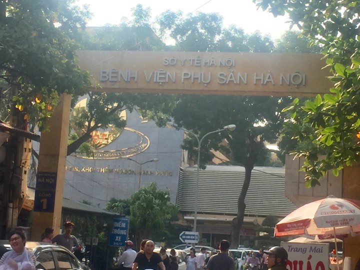  Bệnh viện Phụ sản Hà Nội, nơi xảy ra sự việc trên. Ảnh: Báo Công lý