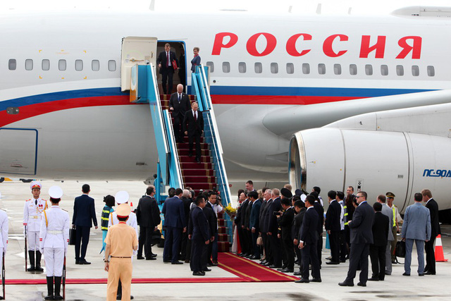 Lễ đón Tổng thống Nga Vladimir Putin. Ảnh: Dân trí