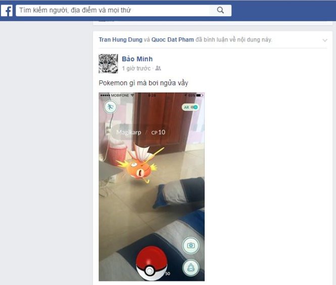 Người chơi Pokemon GO ở Việt Nam thích thú khoe ‘chiến lợi phẩm’