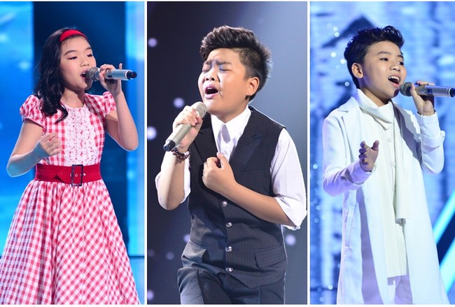 Ba gương mặt sẽ tiếp tục tranh tài trong đêm chung kết Giọng hát Việt nhí 2015 là Hồng Minh, Tiến Quang và Công Quốc