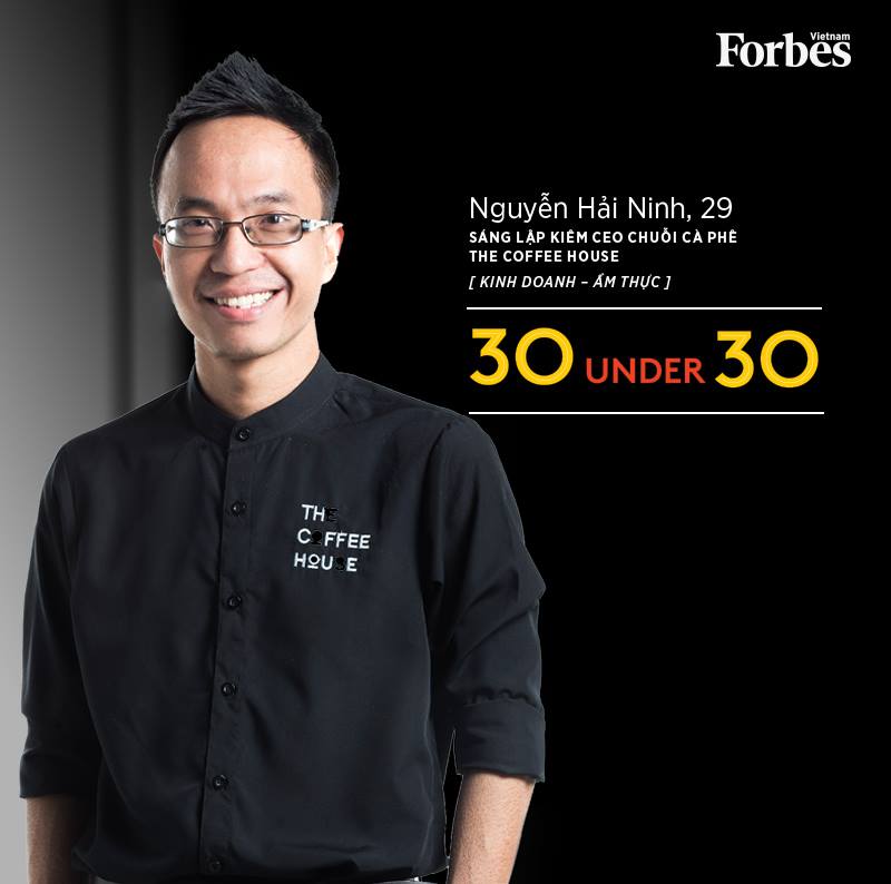  Nguyễn Hải Ninh cũng từng lọt Top 30 gương mặt trẻ dưới 30 nổi bật nhất Việt Nam do Forbes Việt Nam bình chọn