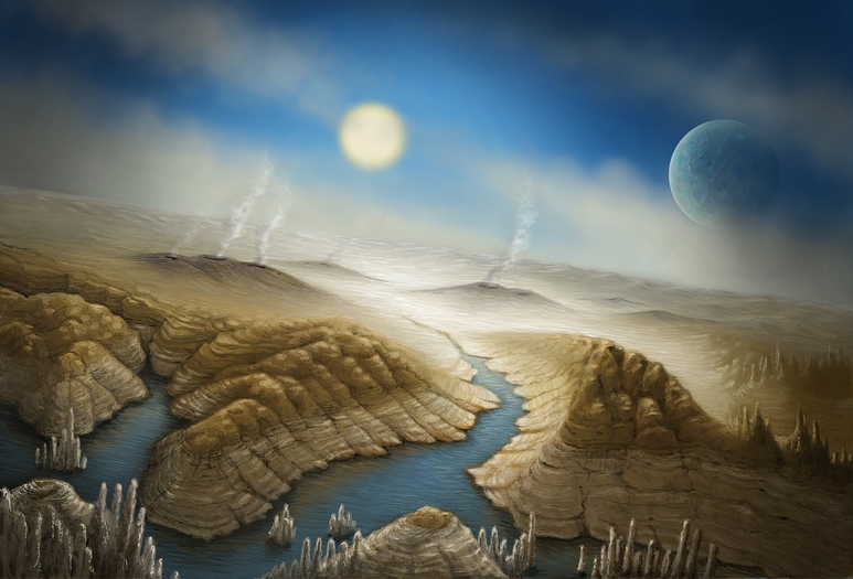 Hình ảnh giả định bề mặt của hành tinh giống Trái Đất - Kepler 452b