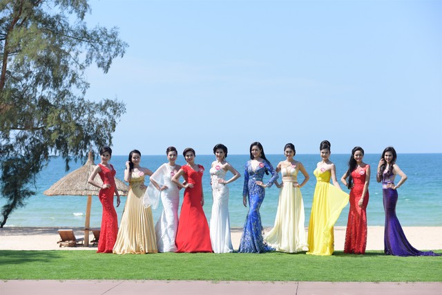 Dàn thí sinh Hoa hậu Việt Nam rực rỡ bên bờ Vịnh VinPearl