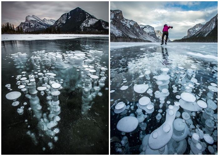 Hiện tượng bí ẩn tại hồ Abraham thực chất là các bong bóng khí metan bị kẹt dưới lớp băng
