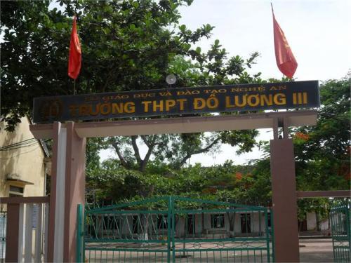 Trường THPT Đô Lương III, nơi xảy ra vụ việc thầy hiệu phó bị hành hung