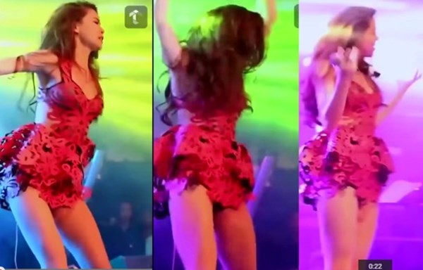 Hình ảnh từ clip nhảy phản cảm của Hà Hồ lan truyền trên mạng