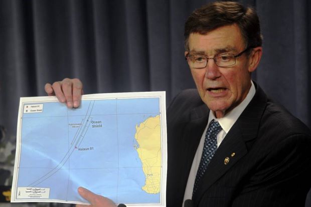 Bản đồ khu vực tìm kiếm máy bay mất tích MH370