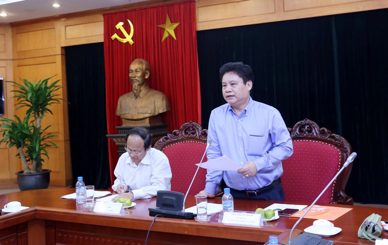 Vụ trưởng Vụ Xã hội Tự nhiên, Bộ Khoa học va Công nghệ (KH&CN) Lê Quang Thành phát biểu tại hội thảo