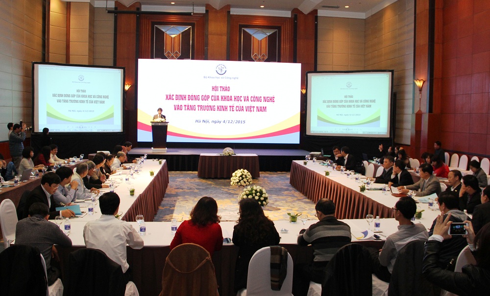 Quang cảnh Hội thảo Xác định đóng góp của KH&CN vào tăng trưởng kinh tế của Việt Nam