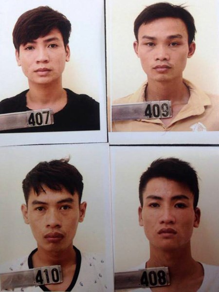 Các đối tượng tại cơ quan công an