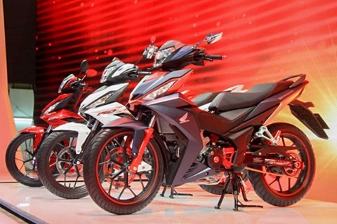 Honda Winner 150 được trưng bày và giới thiệu sơ bộ tại triển lãm mô tô xe máy Việt Nam 2016 diễn ra đầu tháng 4 tại TP. HCM. Ảnh: Bizlive
