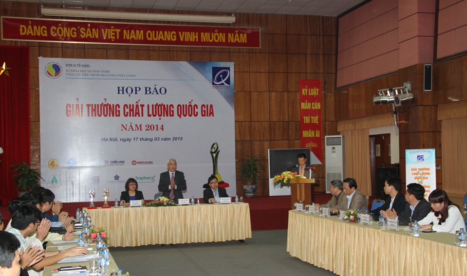Ông Ngô Quý Việt chủ trì Họp báo Công bố Giải thưởng Chất lượng Quốc gia năm 2014
