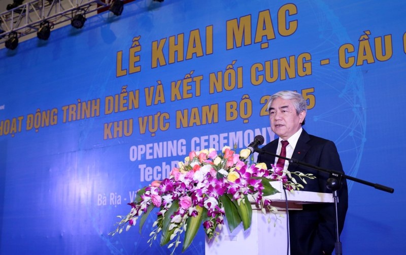 Bộ trưởng Bộ KH&CN Nguyễn Quân phát biểu