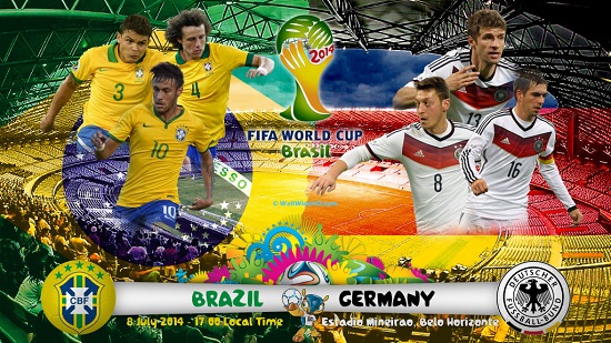 Kết quả tỉ số trận đấu Brazil – Đức bán kết World Cup 2014
