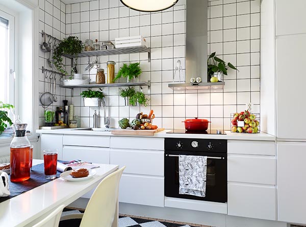 Cây xanh tạo sức sống cho không gian phòng bếp 11m2