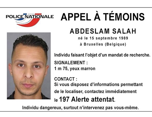 Salah Abdeslam, 26 tuổi, một trong ba anh em tham gia vụ tấn công